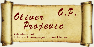 Oliver Projević vizit kartica